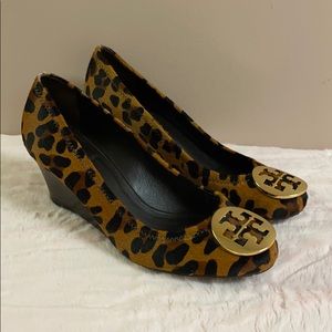 Tory Burch Calfskin/Calf Hair Pumps Wedges